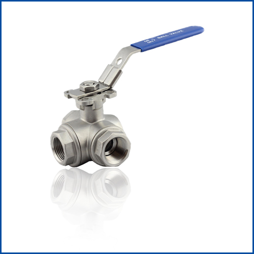 3-WAY BALL VALVE WITH MOUNTING PAD